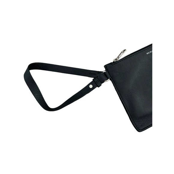 Burberry EUC Authentic Wristlet Clutch Wallet Leather Black - Picture 5 of 9